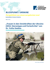Cover der Studie 'Frauen in den Streitkräfte der Ukraine'.